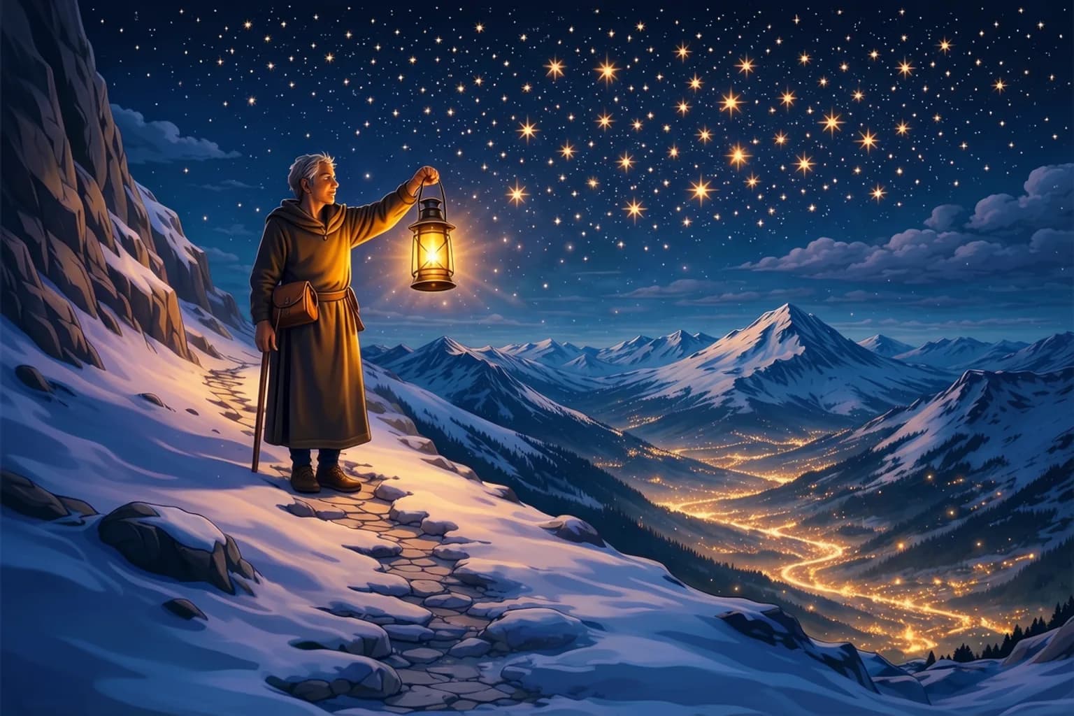 The Hermit Tarot Card Meaning: The Lamp on the Mountain