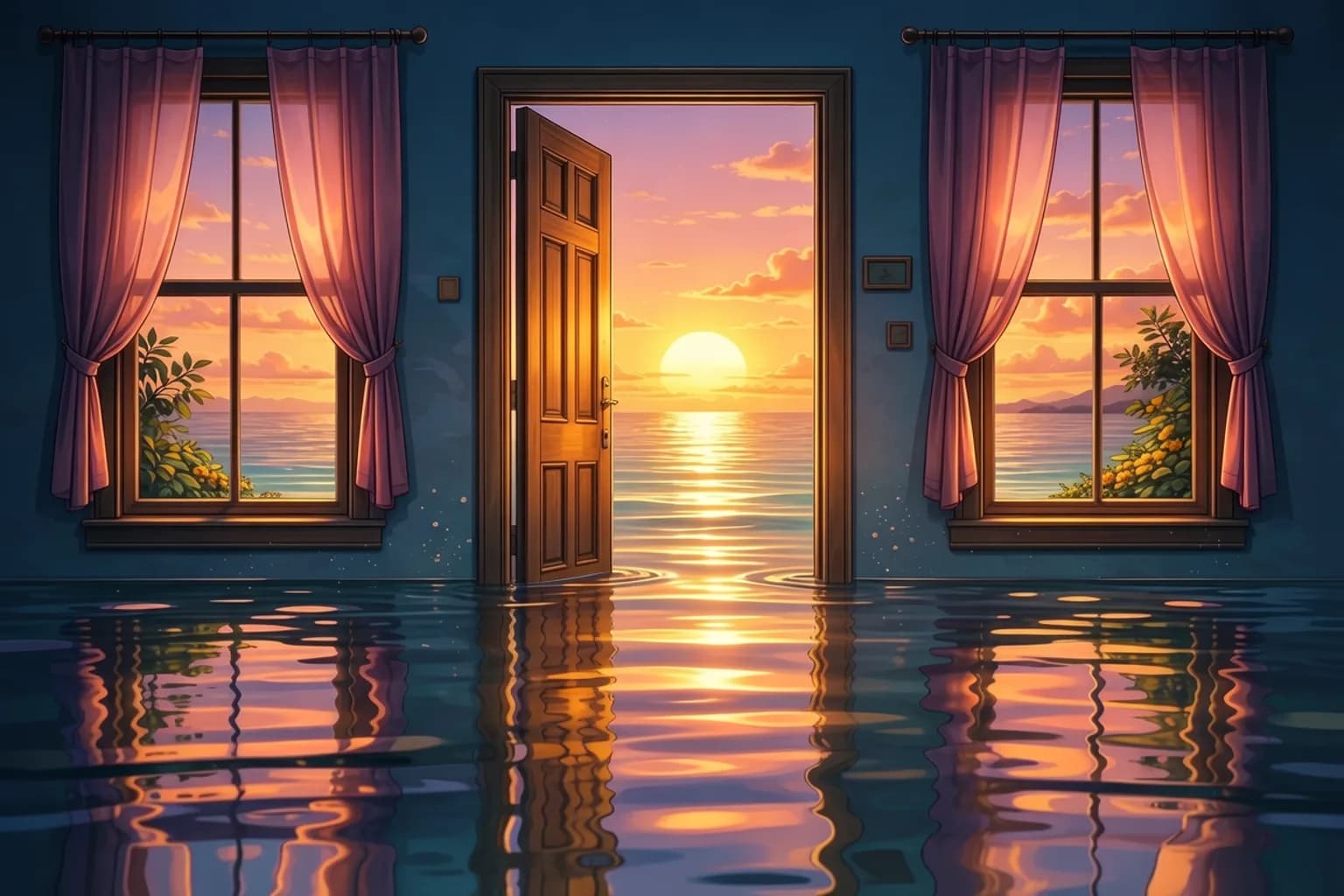 Dreaming About Water: Calm Seas, Floods, and What They Track